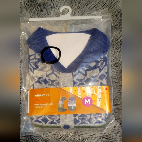 Vibrant Life Colorful Dog Flat Collar Knit Sweater - Picture 1 of 4